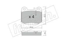 Sada brzdových destiček, kotoučová brzda fri.tech. 580.0