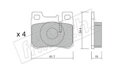 Sada brzdových destiček, kotoučová brzda fri.tech. 582.0