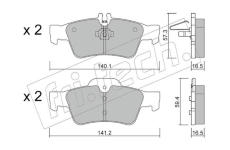 Sada brzdových destiček, kotoučová brzda fri.tech. 584.0