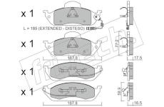 Sada brzdových destiček, kotoučová brzda fri.tech. 585.0