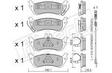Sada brzdových destiček, kotoučová brzda fri.tech. 586.1W