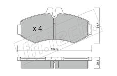 Sada brzdových destiček, kotoučová brzda fri.tech. 589.0