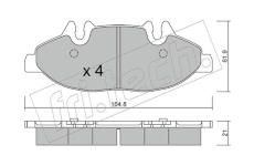 Sada brzdových destiček, kotoučová brzda fri.tech. 591.0