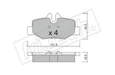 Sada brzdových destiček, kotoučová brzda fri.tech. 592.0