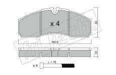 Sada brzdových destiček, kotoučová brzda fri.tech. 594.0