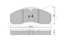 Sada brzdových destiček, kotoučová brzda fri.tech. 594.3