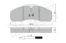 Sada brzdových destiček, kotoučová brzda fri.tech. 594.5
