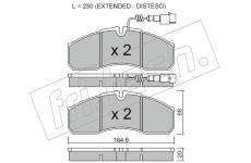 Sada brzdových destiček, kotoučová brzda fri.tech. 594.7