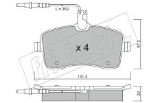 Sada brzdových destiček, kotoučová brzda fri.tech. 616.0