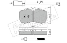 Sada brzdových destiček, kotoučová brzda fri.tech. 620.2W