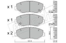 Sada brzdových destiček, kotoučová brzda fri.tech. 622.0