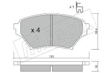 Sada brzdových destiček, kotoučová brzda fri.tech. 623.0
