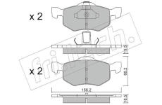 Sada brzdových destiček, kotoučová brzda fri.tech. 625.0