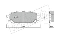 Sada brzdových destiček, kotoučová brzda fri.tech. 629.0