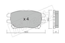Sada brzdových destiček, kotoučová brzda fri.tech. 631.0