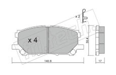 Sada brzdových destiček, kotoučová brzda fri.tech. 634.0