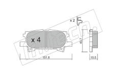 Sada brzdových destiček, kotoučová brzda fri.tech. 635.0