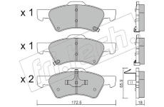 Sada brzdových destiček, kotoučová brzda fri.tech. 639.0