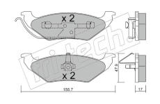 Sada brzdových destiček, kotoučová brzda fri.tech. 640.0