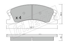 Sada brzdových destiček, kotoučová brzda fri.tech. 642.0