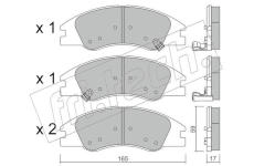 Sada brzdových destiček, kotoučová brzda fri.tech. 646.0