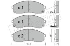 Sada brzdových destiček, kotoučová brzda fri.tech. 647.0