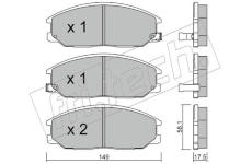 Sada brzdových destiček, kotoučová brzda fri.tech. 648.0