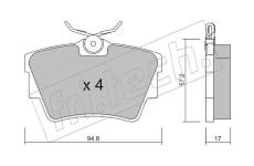 Sada brzdových destiček, kotoučová brzda fri.tech. 651.0