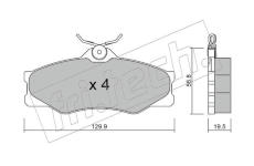 Sada brzdových destiček, kotoučová brzda fri.tech. 652.0