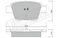 Sada brzdových destiček, kotoučová brzda fri.tech. 655.0