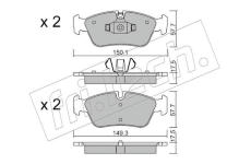 Sada brzdových destiček, kotoučová brzda fri.tech. 656.0