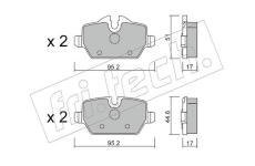 Sada brzdových destiček, kotoučová brzda fri.tech. 657.0