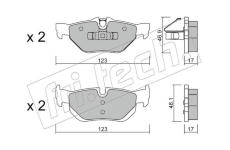 Sada brzdových destiček, kotoučová brzda fri.tech. 658.0