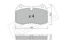 Sada brzdových destiček, kotoučová brzda fri.tech. 661.0