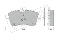Sada brzdových destiček, kotoučová brzda fri.tech. 663.0
