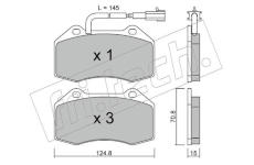 Sada brzdových destiček, kotoučová brzda fri.tech. 667.1
