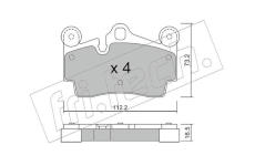 Sada brzdových destiček, kotoučová brzda fri.tech. 671.0