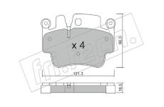 Sada brzdových destiček, kotoučová brzda fri.tech. 673.0
