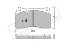 Sada brzdových destiček, kotoučová brzda fri.tech. 675.0