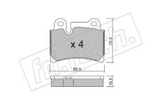 Sada brzdových destiček, kotoučová brzda fri.tech. 676.0