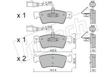 Sada brzdových destiček, kotoučová brzda fri.tech. 677.0