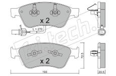 Sada brzdových destiček, kotoučová brzda fri.tech. 678.0