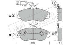 Sada brzdových destiček, kotoučová brzda fri.tech. 679.1
