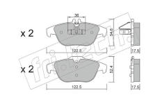 Sada brzdových destiček, kotoučová brzda fri.tech. 682.0