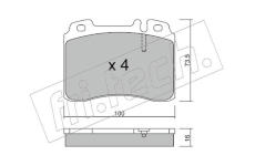 Sada brzdových destiček, kotoučová brzda fri.tech. 683.1