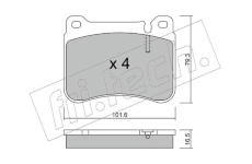 Sada brzdových destiček, kotoučová brzda fri.tech. 684.0