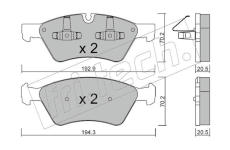 Sada brzdových destiček, kotoučová brzda fri.tech. 686.0