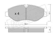 Sada brzdových destiček, kotoučová brzda fri.tech. 687.0