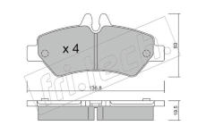 Sada brzdových destiček, kotoučová brzda fri.tech. 688.0