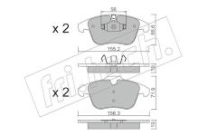 Sada brzdových destiček, kotoučová brzda fri.tech. 691.4